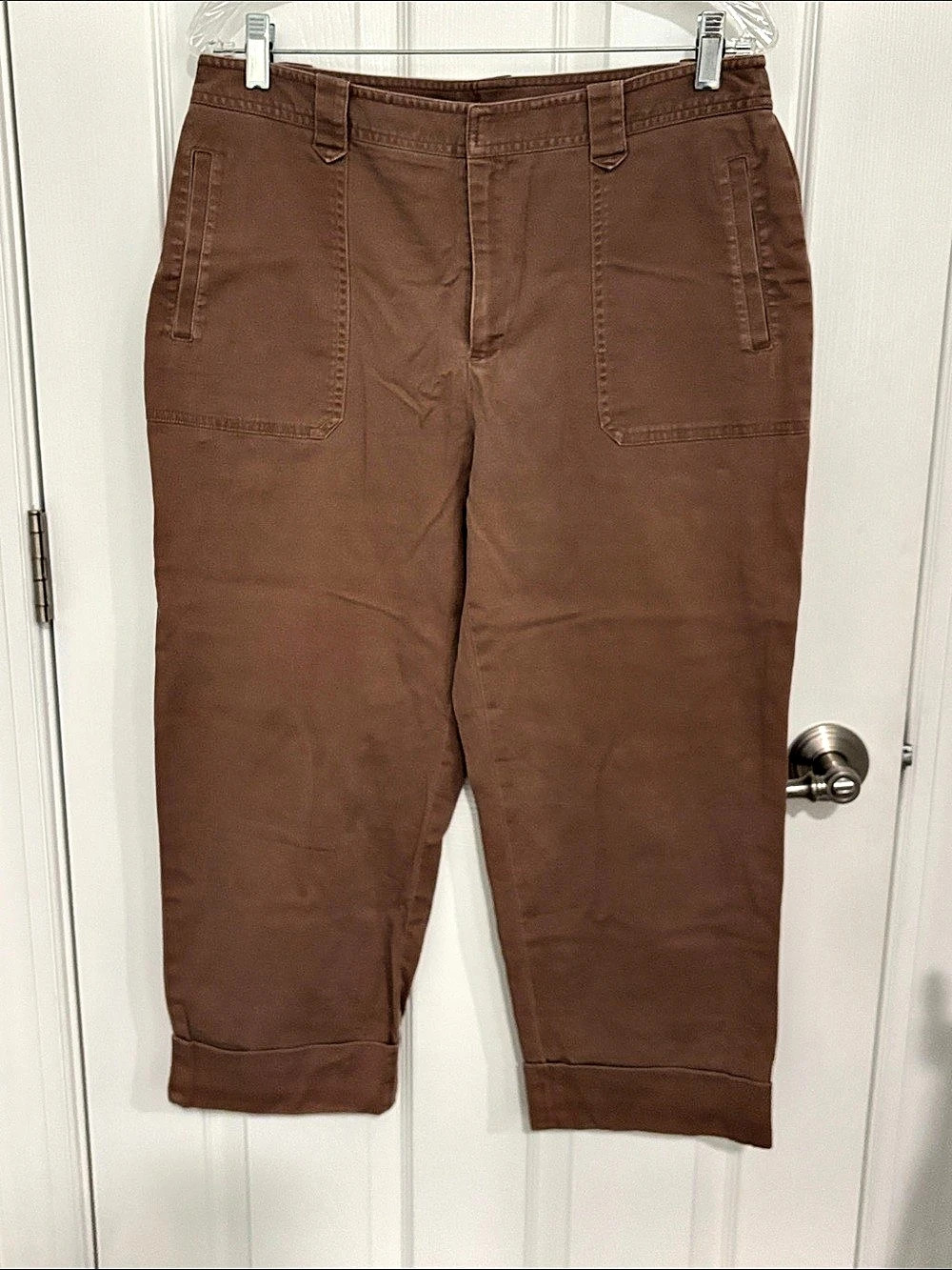 Rafaella Brown Cropped Pants Size 12 Like New